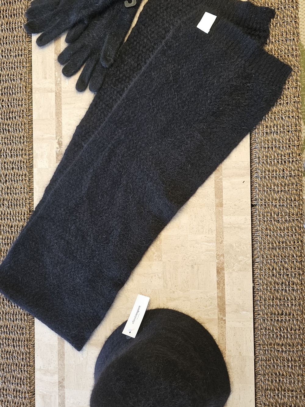 Angora Blend Hat, Scarf, Gloves